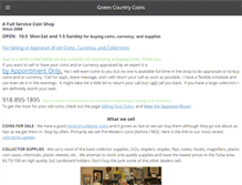 Tablet Screenshot of greencountrycoins.com